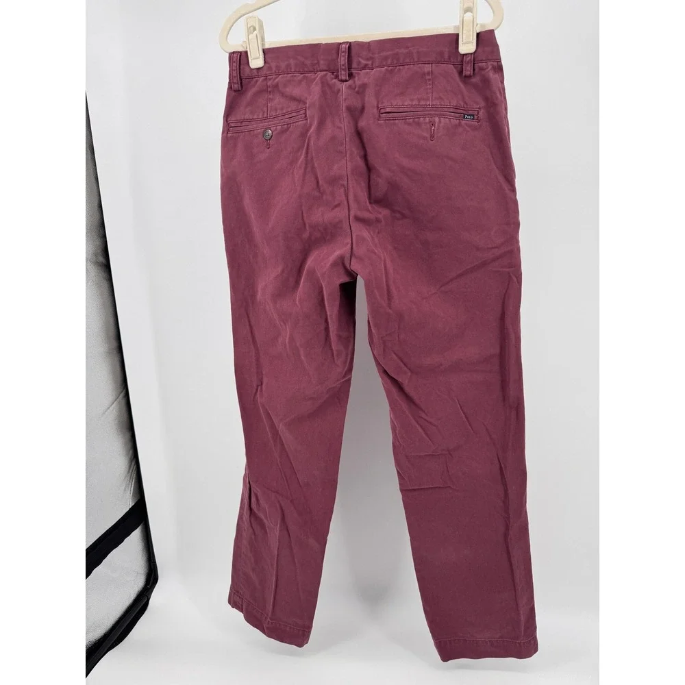 Polo Ralph Lauren Chino Pants‎ 31x32 Men Burgundy Classic Fit Preppy Golf